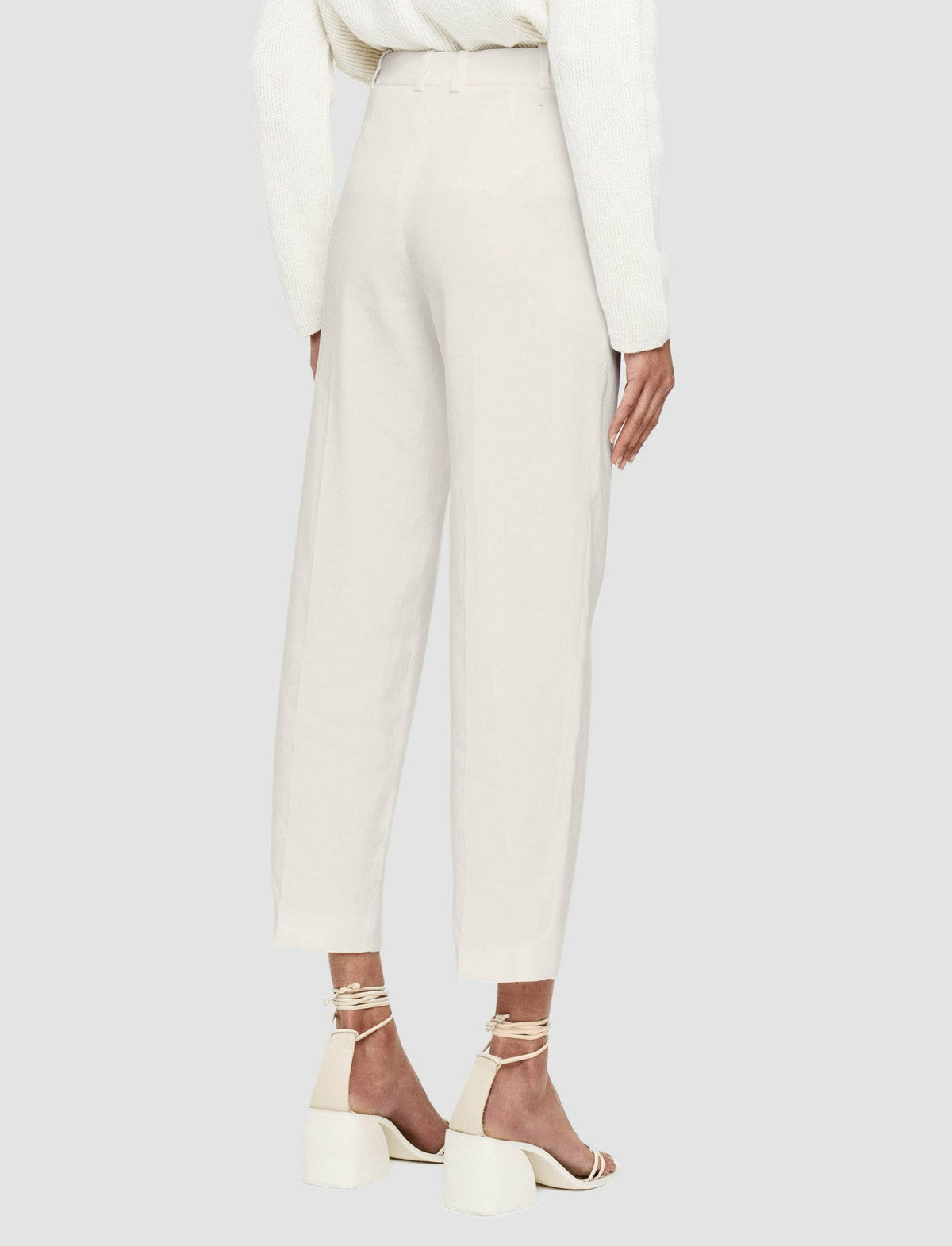 JOSEPH Fashion Women Linen Cotton Trina Trousers Ivory