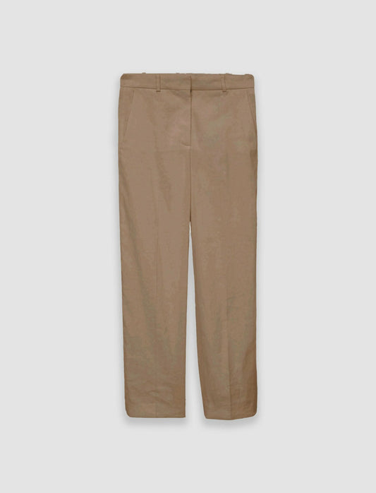 JOSEPH Fashion Women Linen Cotton Trina Trousers Frozen Mocha
