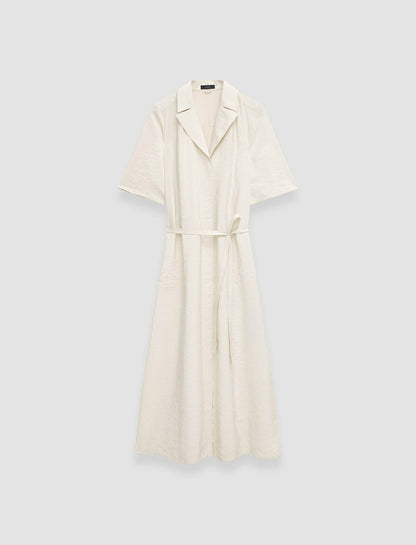 JOSEPH Fashion Women Textured Twill Dareau Dress Papyrus