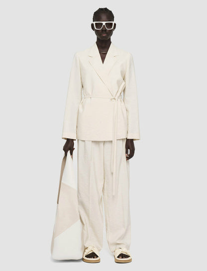 JOSEPH Fashion Women Textured Twill Mayet Jacket Papyrus