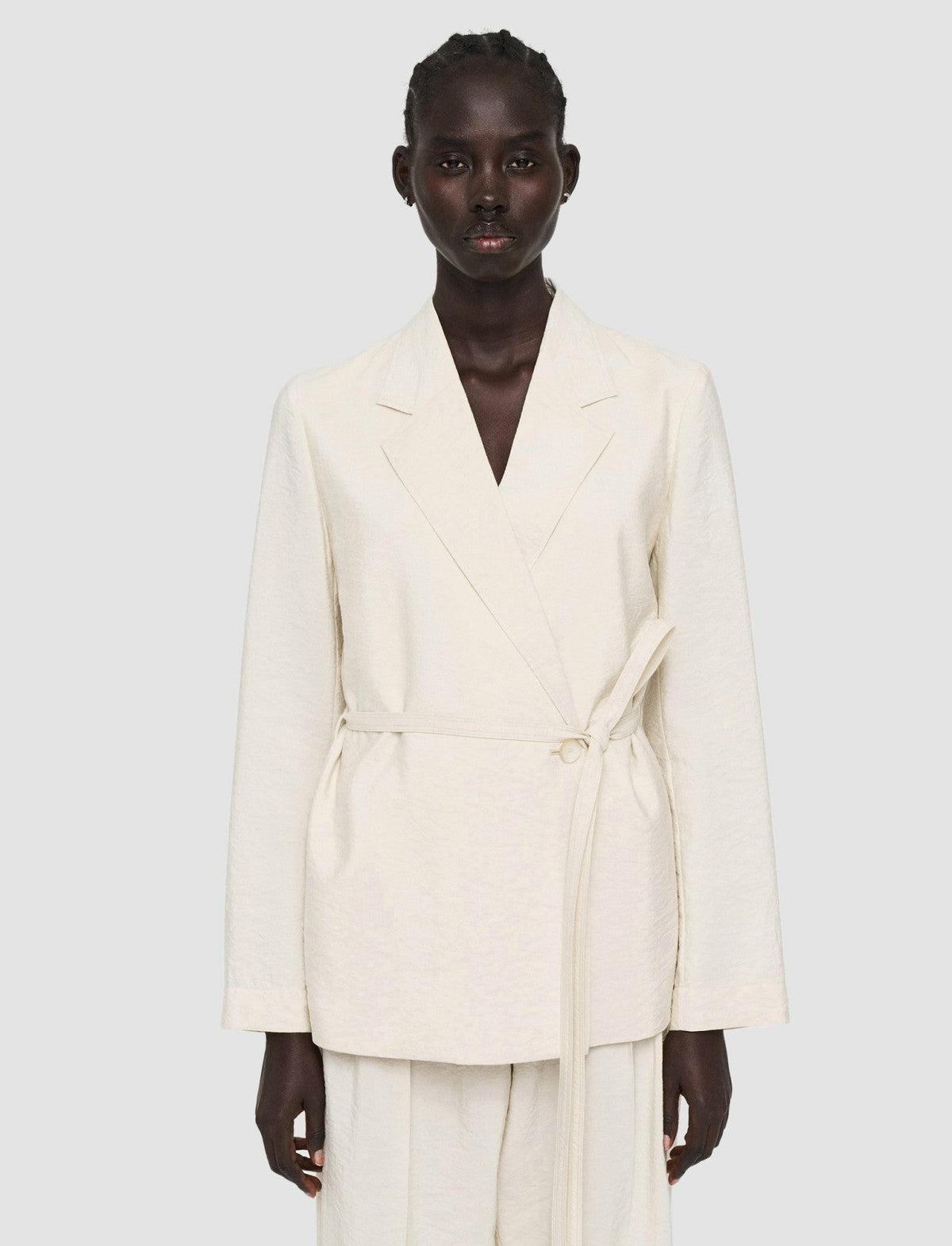 JOSEPH Fashion Women Textured Twill Mayet Jacket Papyrus