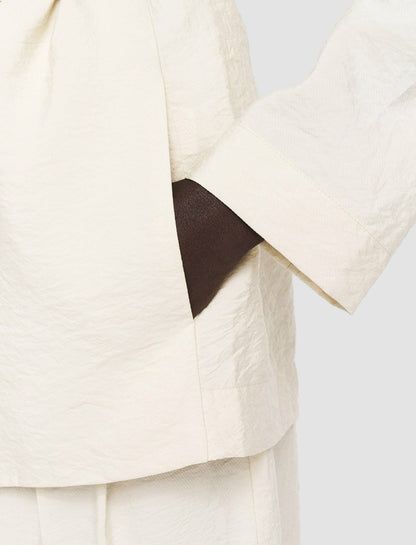 JOSEPH Fashion Women Textured Twill Mayet Jacket Papyrus
