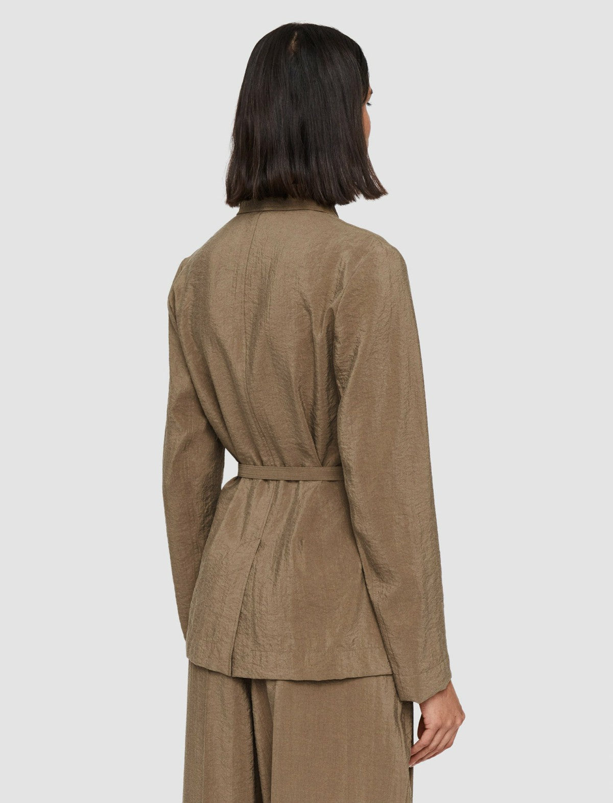 JOSEPH Fashion Women Textured Twill Mayet Jacket Frozen Mocha
