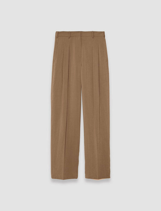 JOSEPH Fashion Women Textured Twill Tarn Trousers Frozen Mocha