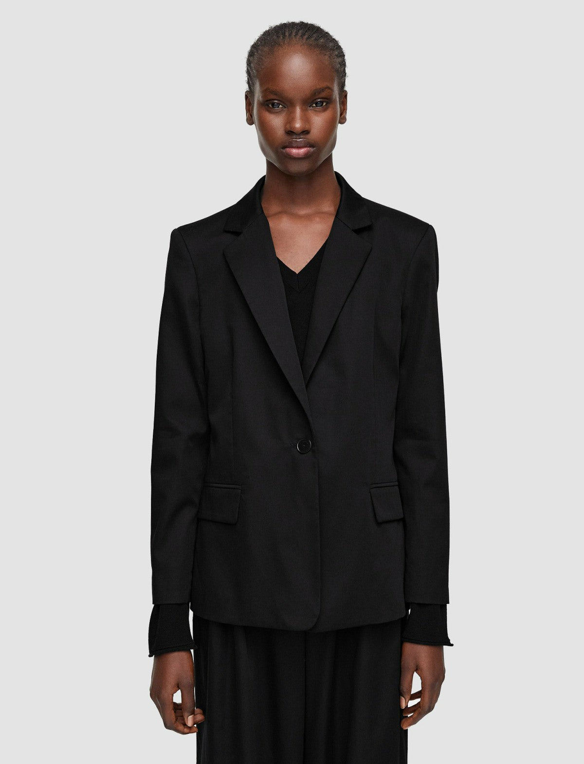 JOSEPH Fashion Women Light Cotton Sateen Joaquim Jacket Black