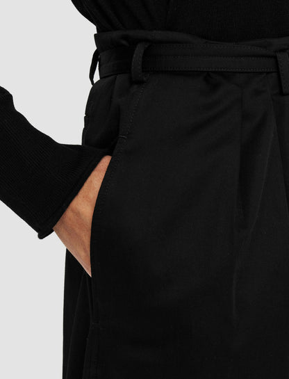 JOSEPH Fashion Women Light Cotton Sateen Tunis Trousers Black