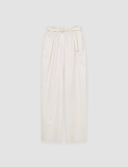 JOSEPH Fashion Women Light Cotton Sateen Tunis Trousers Papyrus