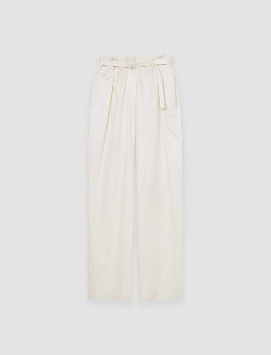 JOSEPH Fashion Women Light Cotton Sateen Tunis Trousers Papyrus