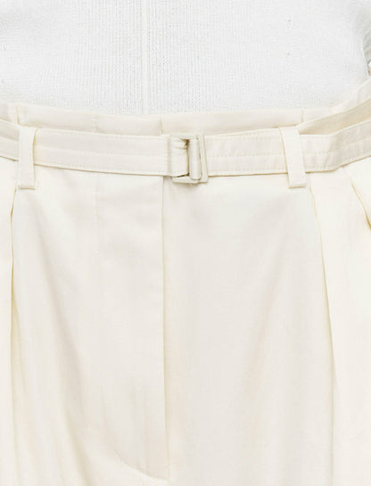 JOSEPH Fashion Women Light Cotton Sateen Tunis Trousers Papyrus