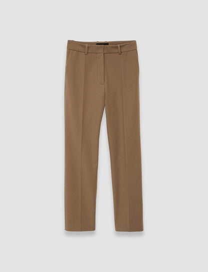 JOSEPH Fashion Women Bi-Stretch Toile Coleman Trousers Frozen Mocha
