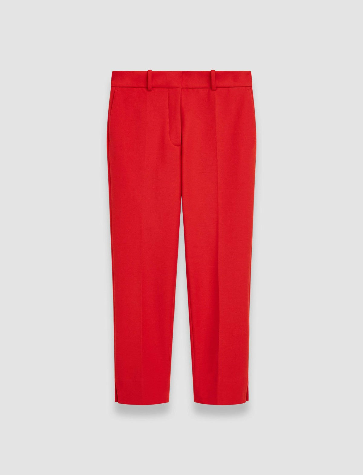JOSEPH Fashion Women Bi-Stretch Toile Bing Court Trousers Crimson