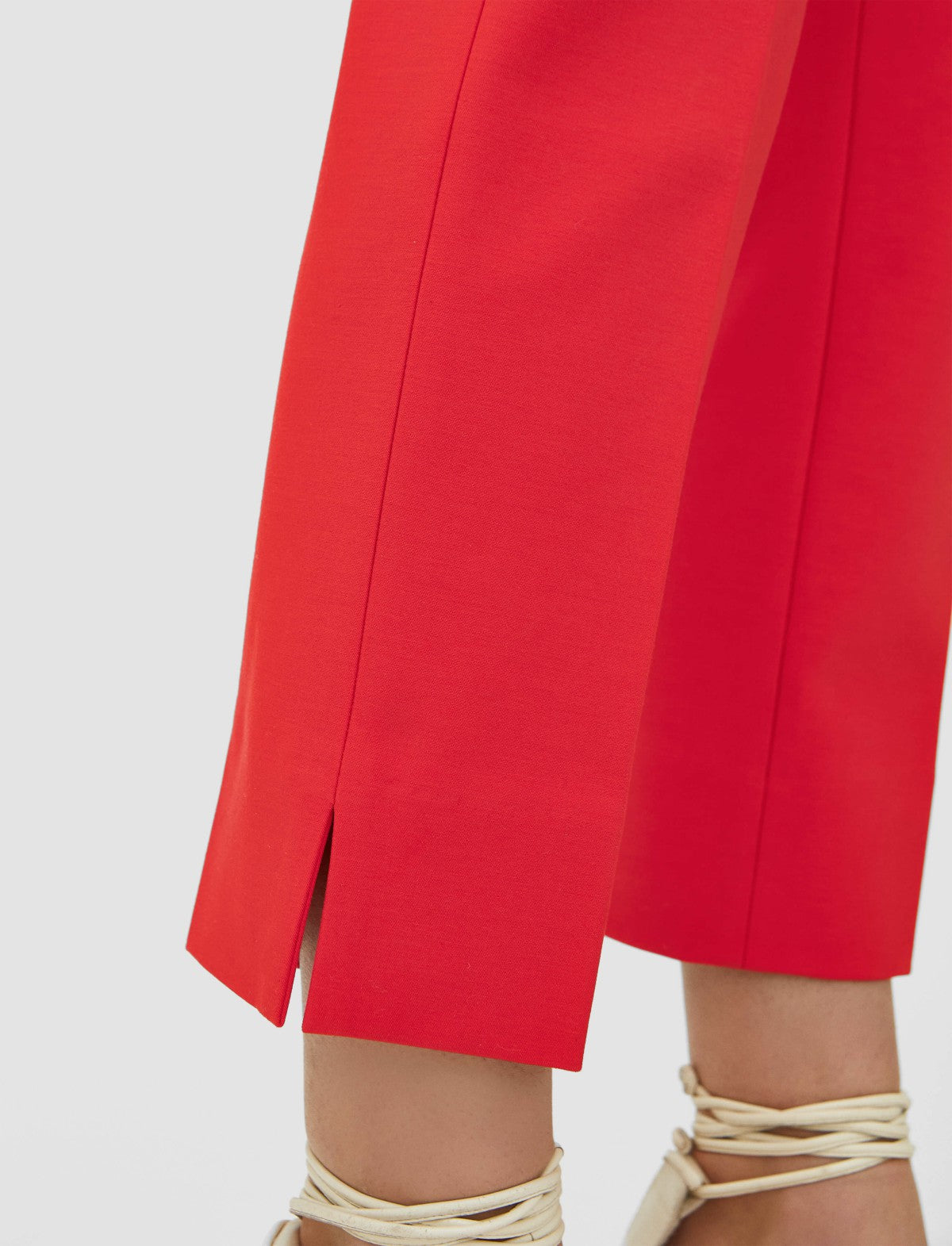 JOSEPH Fashion Women Bi-Stretch Toile Bing Court Trousers Crimson