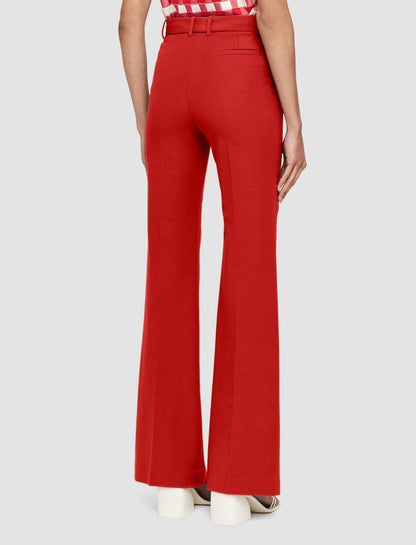 JOSEPH Fashion Women Bi-Stretch Toile Tafira Trousers Crimson
