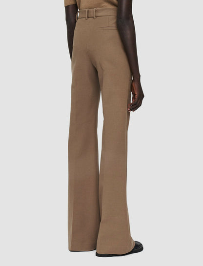 JOSEPH Fashion Women Bi-Stretch Toile Tafira Trousers Frozen Mocha