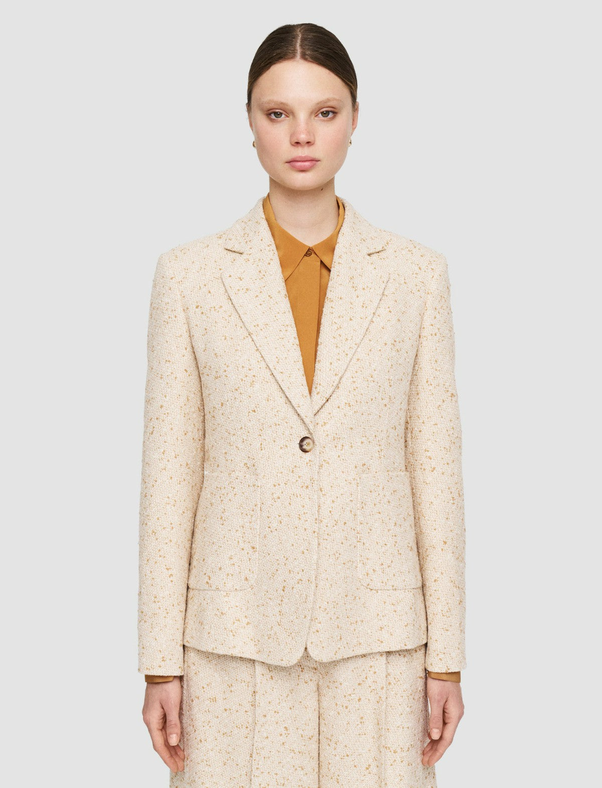 JOSEPH Fashion Women Tweed Glenview Jacket Ivory/Clay