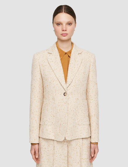 JOSEPH Fashion Women Tweed Glenview Jacket Ivory/Clay