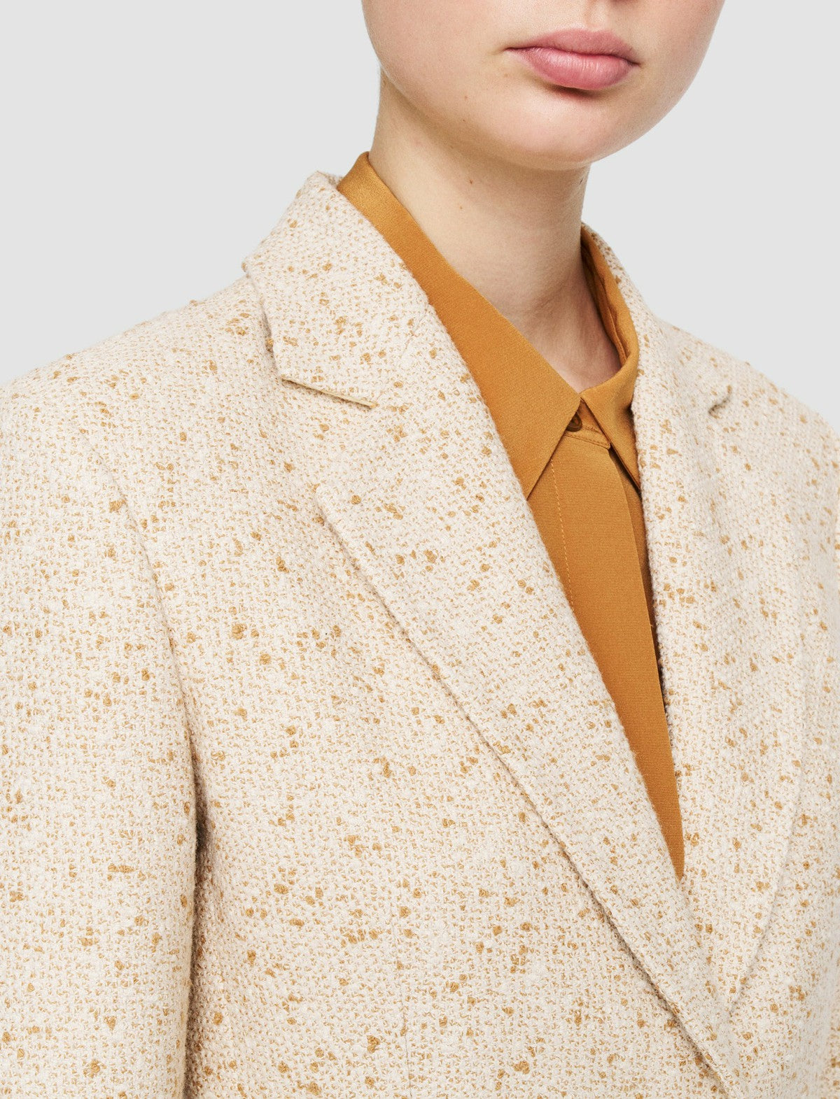 JOSEPH Fashion Women Tweed Glenview Jacket Ivory/Clay