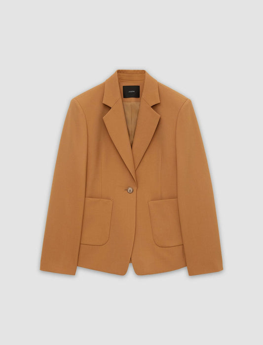 JOSEPH Fashion Women Glenview Tailoring Wool Stretch Jacket Clay