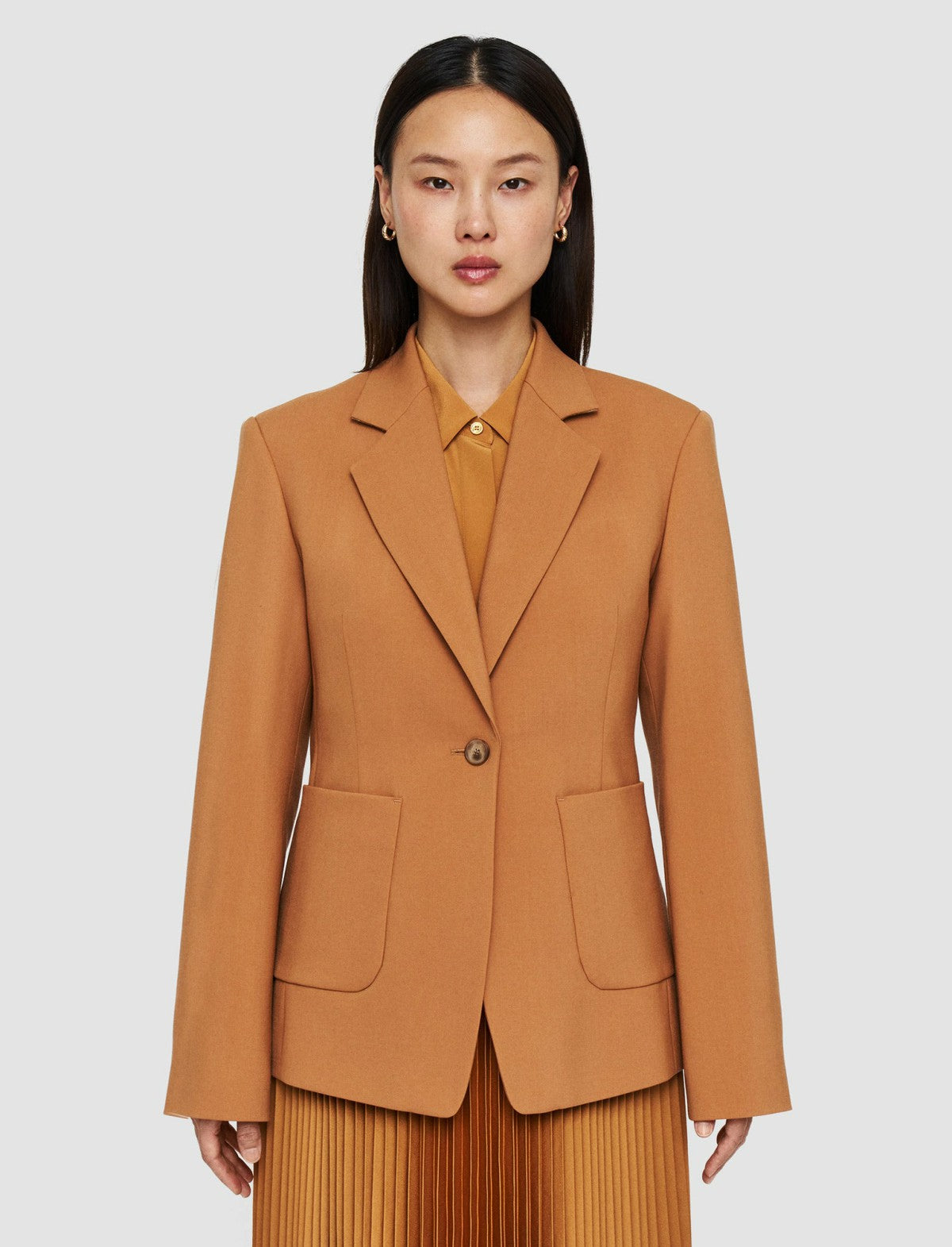 JOSEPH Fashion Women Glenview Tailoring Wool Stretch Jacket Clay