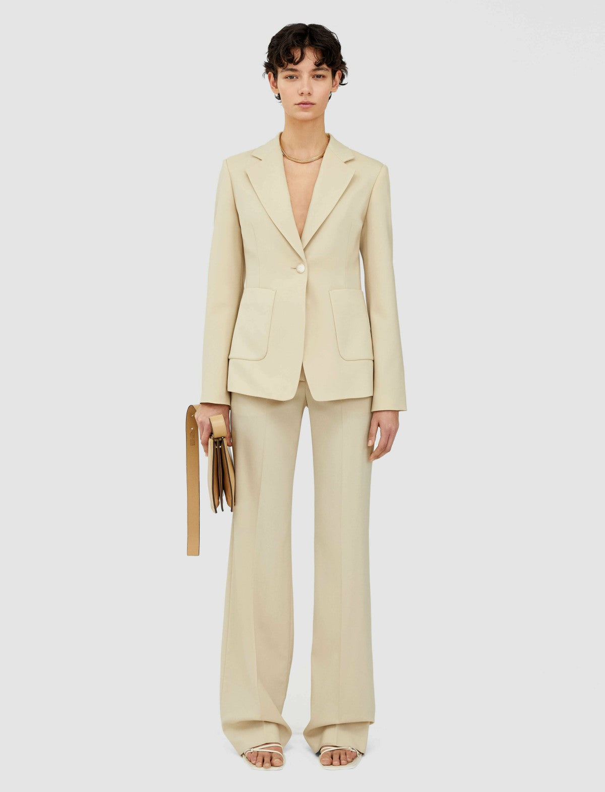 JOSEPH Fashion Women Glenview Tailoring Wool Stretch Jacket Safari