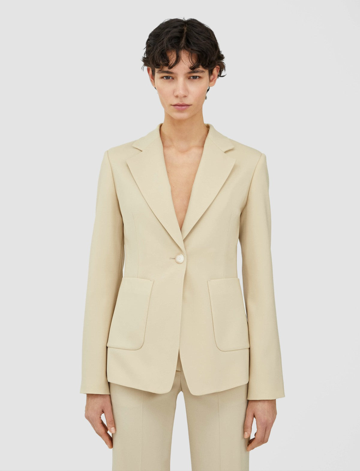 JOSEPH Fashion Women Glenview Tailoring Wool Stretch Jacket Safari