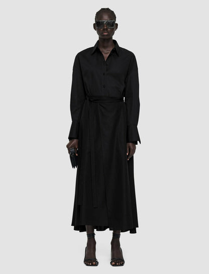 JOSEPH Fashion Women Light Cotton Sateen Alix Skirt Black