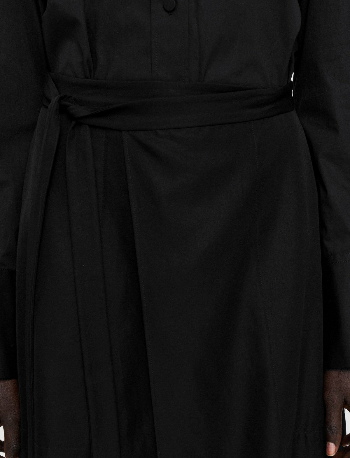 JOSEPH Fashion Women Light Cotton Sateen Alix Skirt Black