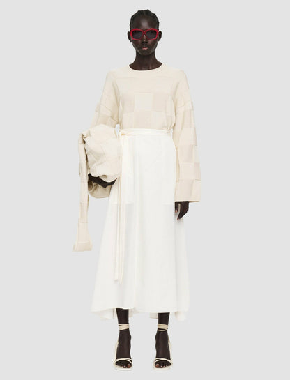 JOSEPH Fashion Women Light Cotton Sateen Alix Skirt Papyrus
