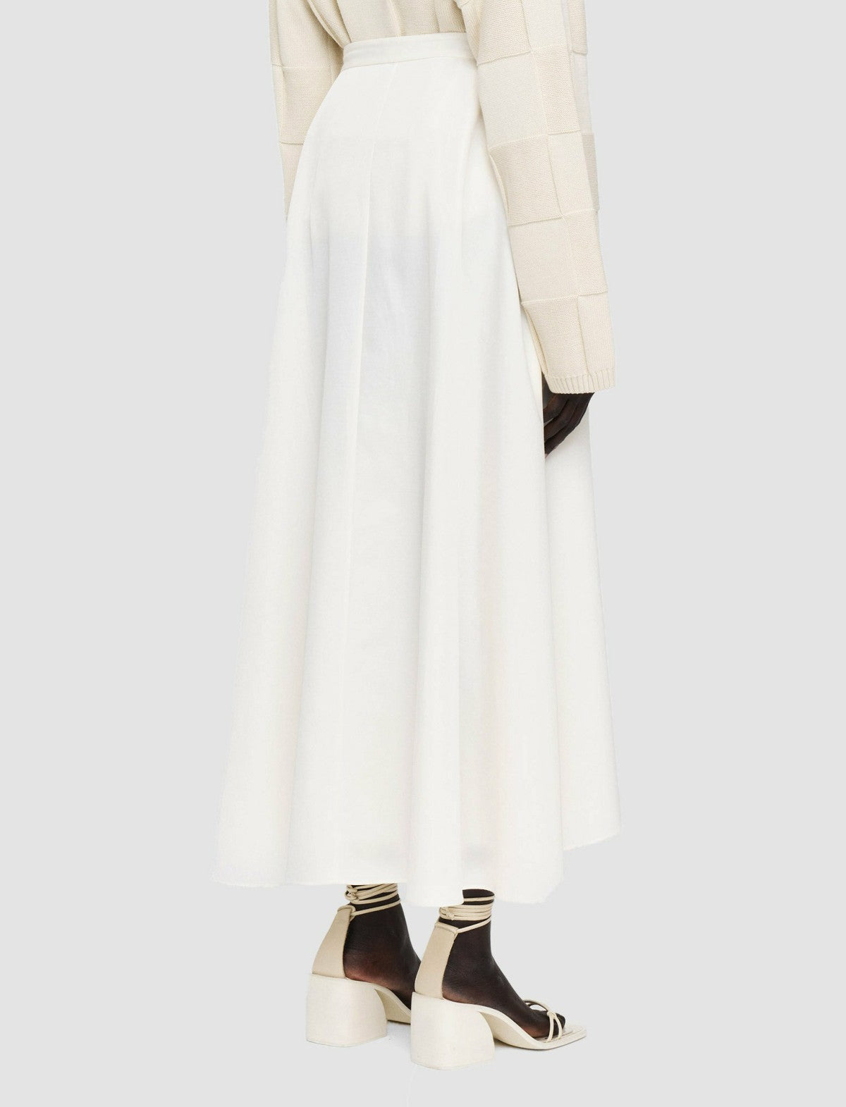 JOSEPH Fashion Women Light Cotton Sateen Alix Skirt Papyrus