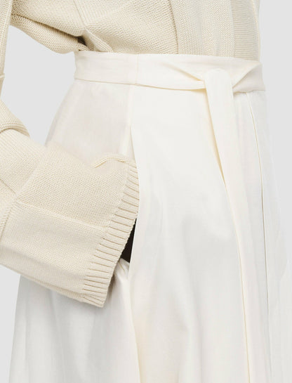 JOSEPH Fashion Women Light Cotton Sateen Alix Skirt Papyrus