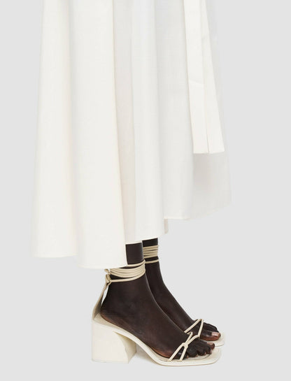 JOSEPH Fashion Women Light Cotton Sateen Alix Skirt Papyrus