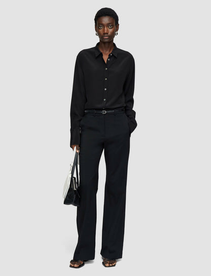 JOSEPH Fashion Women Morissey Tailoring Wool Stretch Trousers Black