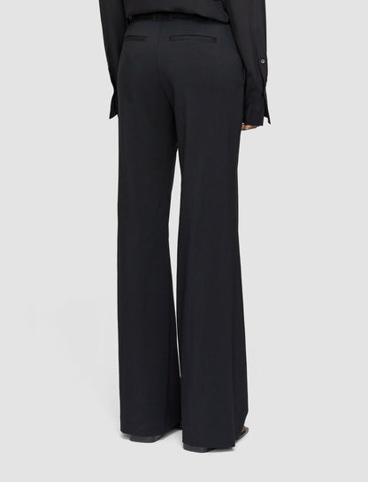 JOSEPH Fashion Women Morissey Tailoring Wool Stretch Trousers Black
