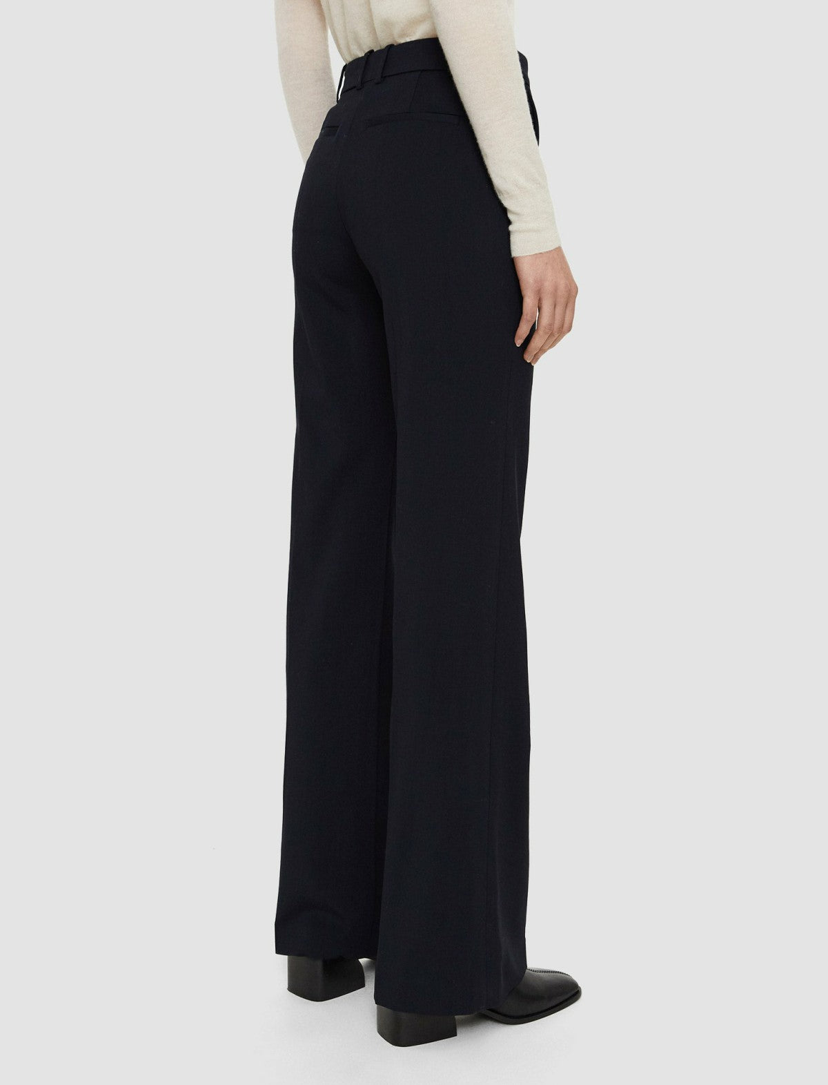 JOSEPH Fashion Women Morissey Tailoring Wool Stretch Trousers Navy