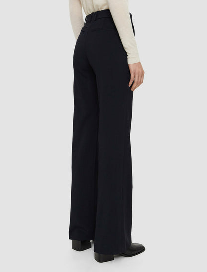 JOSEPH Fashion Women Morissey Tailoring Wool Stretch Trousers Navy