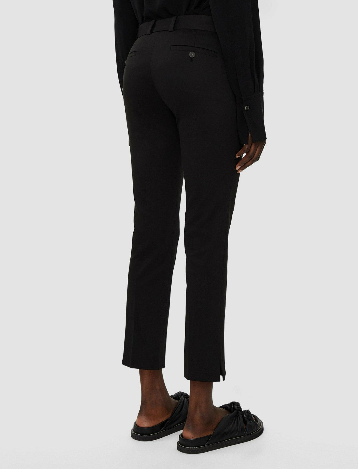 JOSEPH Fashion Women Bing Court Light Gabardine Stretch Trousers Black