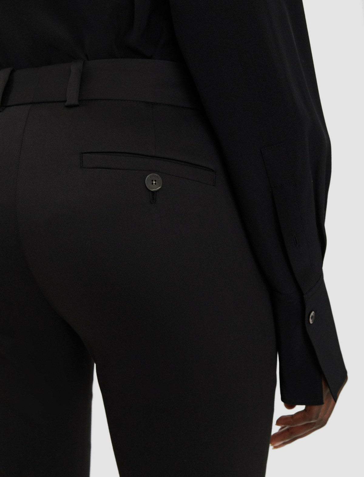 JOSEPH Fashion Women Bing Court Light Gabardine Stretch Trousers Black