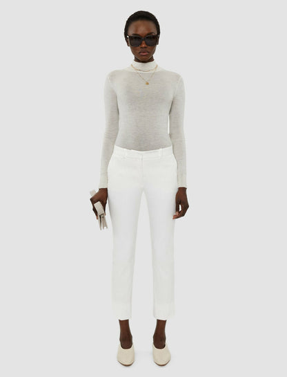 JOSEPH Fashion Women Bing Court Light Gabardine Stretch Trousers Ivory