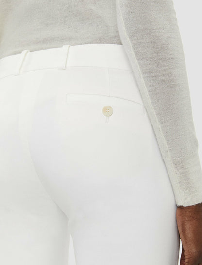 JOSEPH Fashion Women Bing Court Light Gabardine Stretch Trousers Ivory