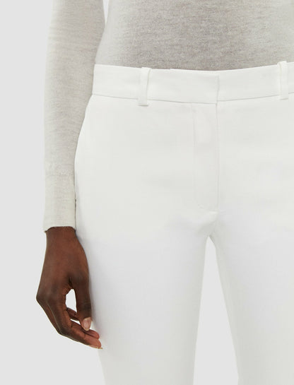 JOSEPH Fashion Women Bing Court Light Gabardine Stretch Trousers Ivory