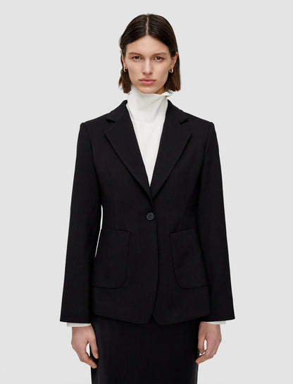 JOSEPH Fashion Women Glenview Tailoring Wool Stretch Jacket Black