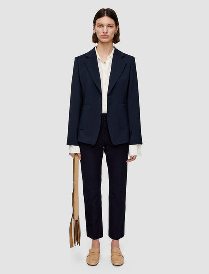 JOSEPH Fashion Women Glenview Tailoring Wool Stretch Jacket Navy