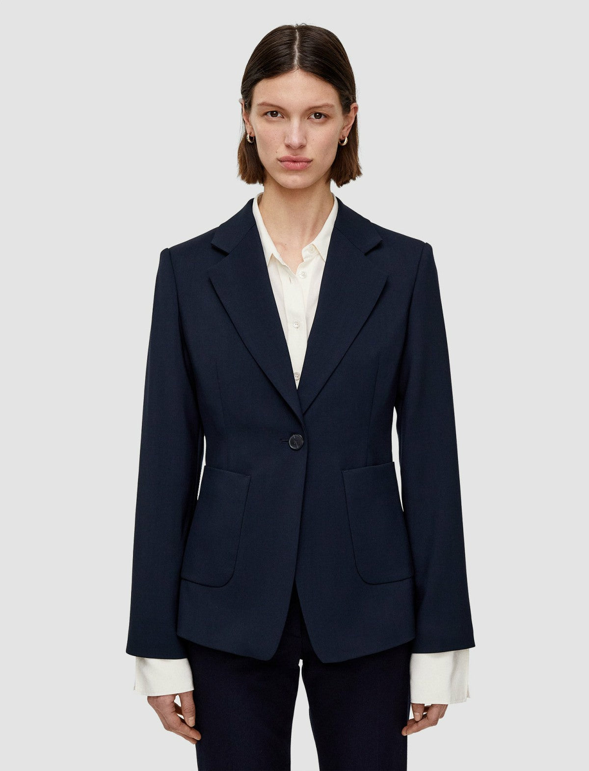 JOSEPH Fashion Women Glenview Tailoring Wool Stretch Jacket Navy