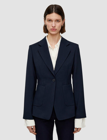 JOSEPH Fashion Women Glenview Tailoring Wool Stretch Jacket Navy