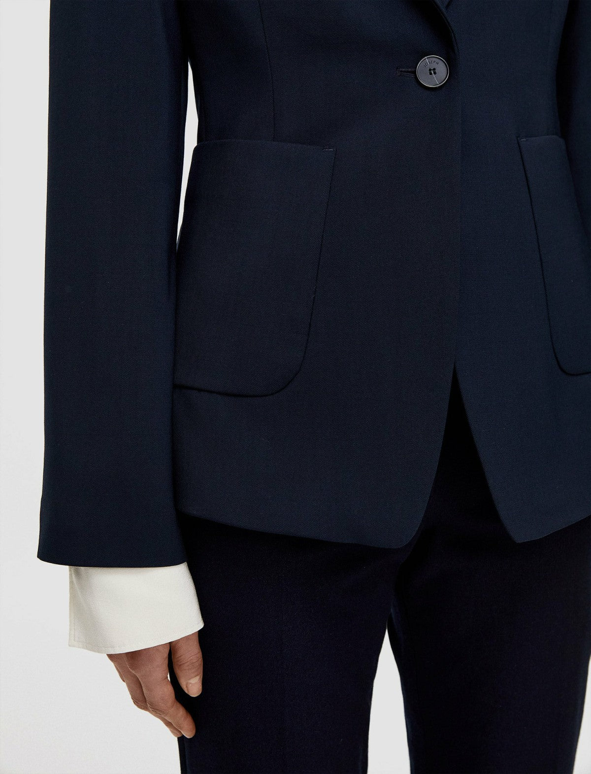 JOSEPH Fashion Women Glenview Tailoring Wool Stretch Jacket Navy