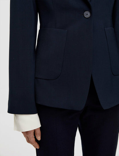 JOSEPH Fashion Women Glenview Tailoring Wool Stretch Jacket Navy