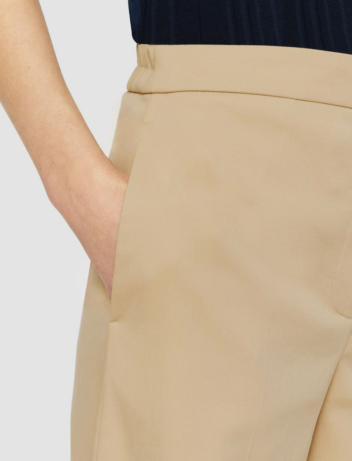 JOSEPH Fashion Women Temple Light Gabardine Stretch Trousers Sesame