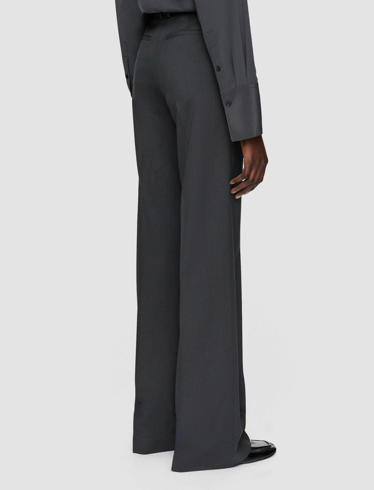 JOSEPH Fashion Women Morissey Tailoring Wool Stretch Trousers Slate