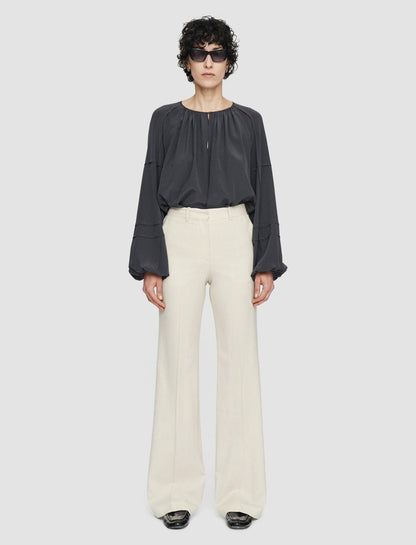 JOSEPH Fashion Women Morissey Tailoring Wool Stretch Trousers Oat