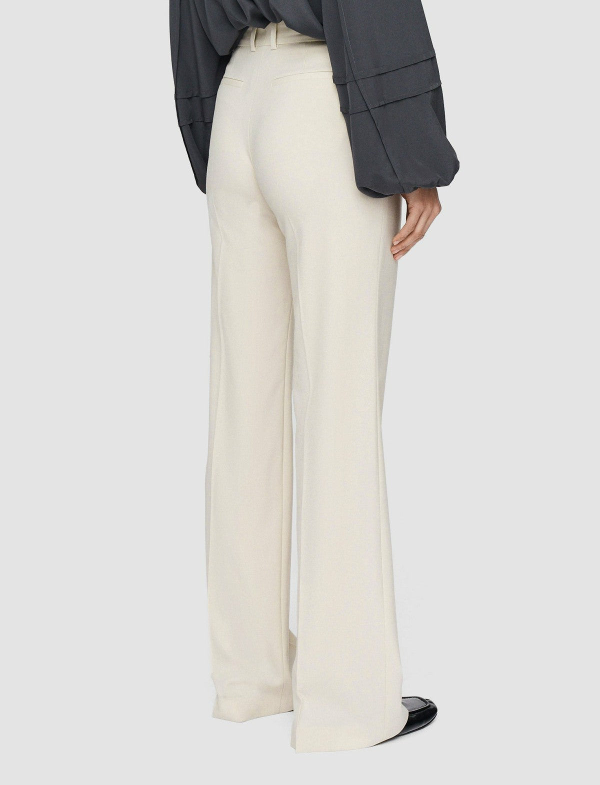 JOSEPH Fashion Women Morissey Tailoring Wool Stretch Trousers Oat